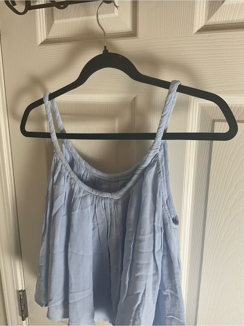 LOFT Light Blue Braided Strap Flowy Tank Woman’s Top Size M - Picture 6 of 9
